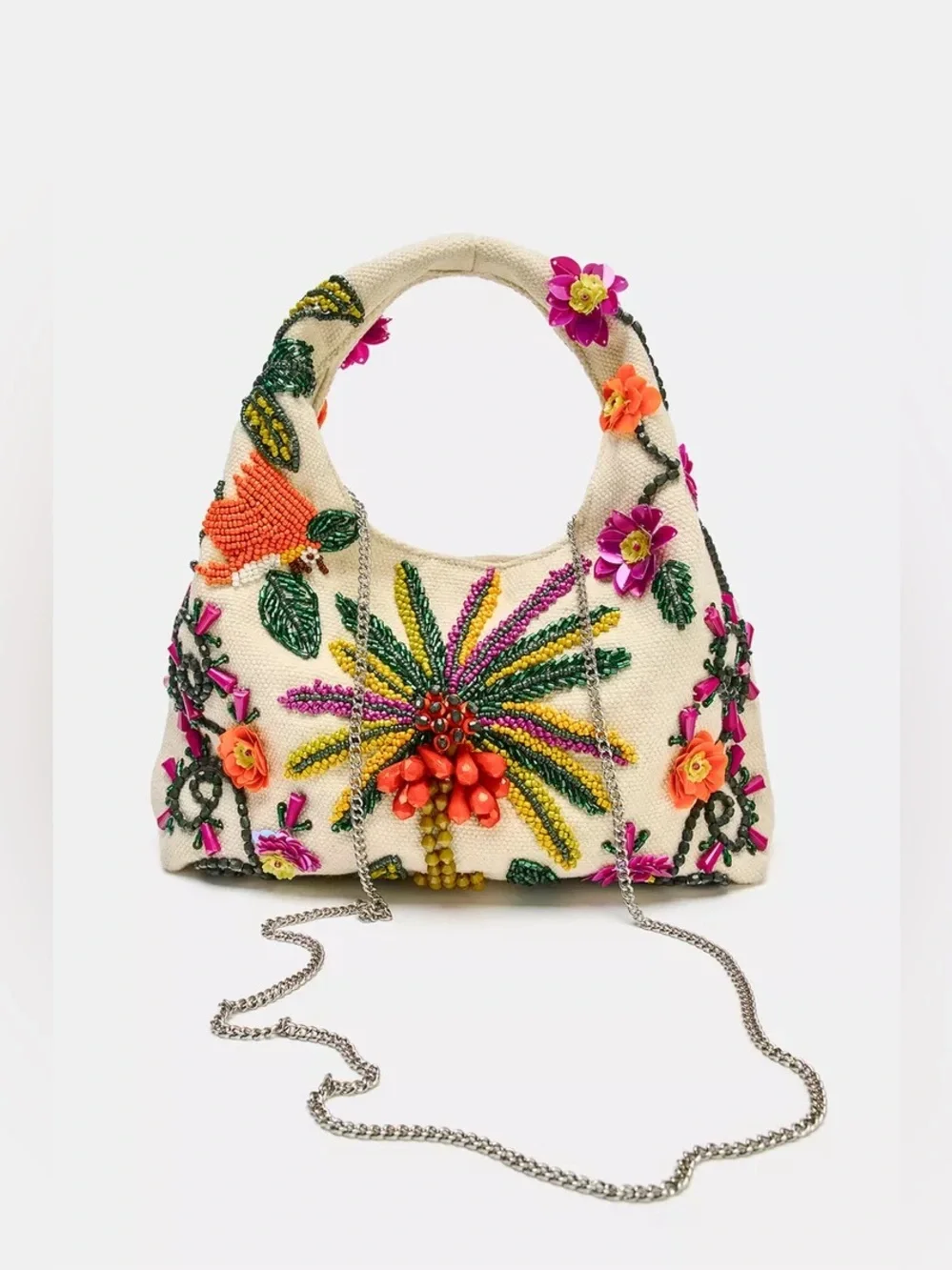 ZARA BEADED PRINTED BAG